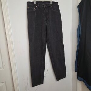 Levis 560 Mens Black Loose Fit Tapered Leg Denim Jeans 33x34 Vintage Style
